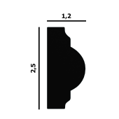 Молдинг гибкий P35F